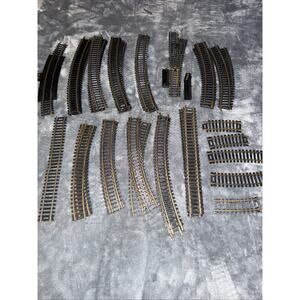 39 SECTIONS ASSORTED N Scale Curve TRACKS Code80 Nickel Silver Snap Track
